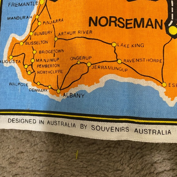 Pure Linen Tea Towel “We Crossed The Nullarbor.” In Australia .Tourist Souvenir - Picture 6 of 6
